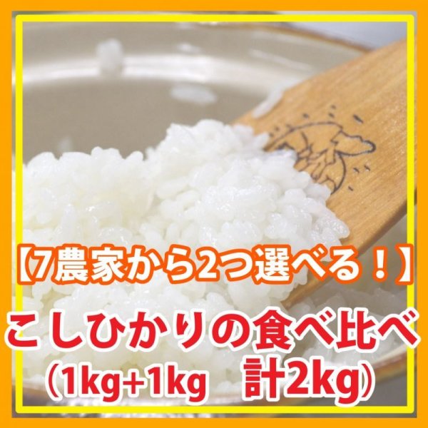 画像1: 【選んでお試し】契約栽培米「コシヒカリ」食べ比べ（１kg×２種類）５年産米【送料込み】