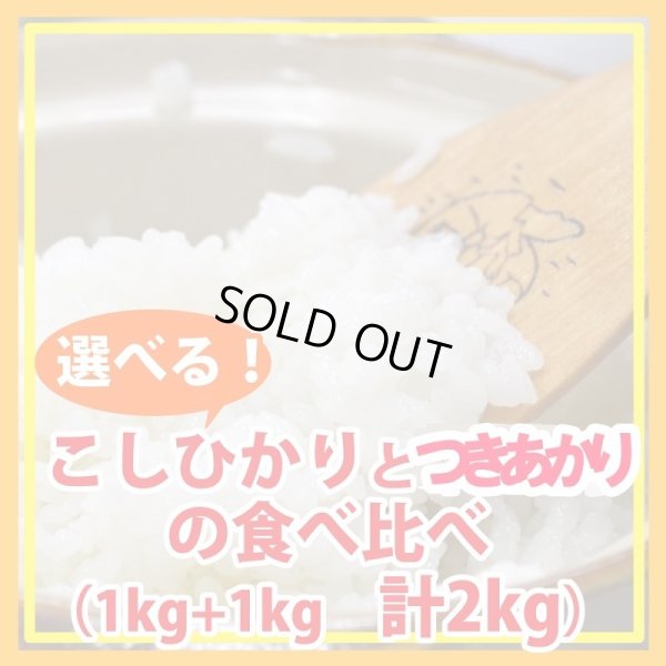 画像1: 【お試し】「コシヒカリ」と「つきあかり」食べ比べ（１kg×２種類）５年産米【送料込み】