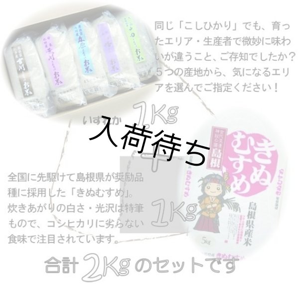 画像3: 【お試し】「コシヒカリ」と「きぬむすめ」食べ比べ（１kg×２種類）５年産米【送料込み】