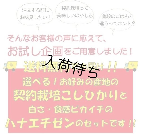 画像2: 【お試し】「コシヒカリ」と「つきあかり」食べ比べ（１kg×２種類）５年産米【送料込み】